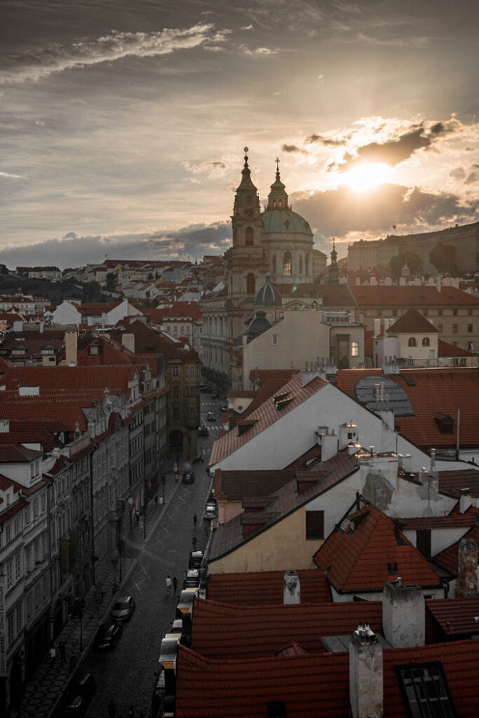 Ausblick über Prag von Karlsbrücke
