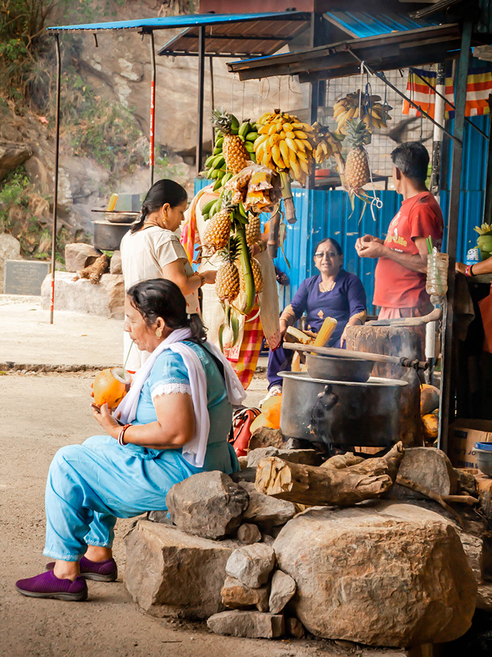Stand mit Früchten in Sri Lanka