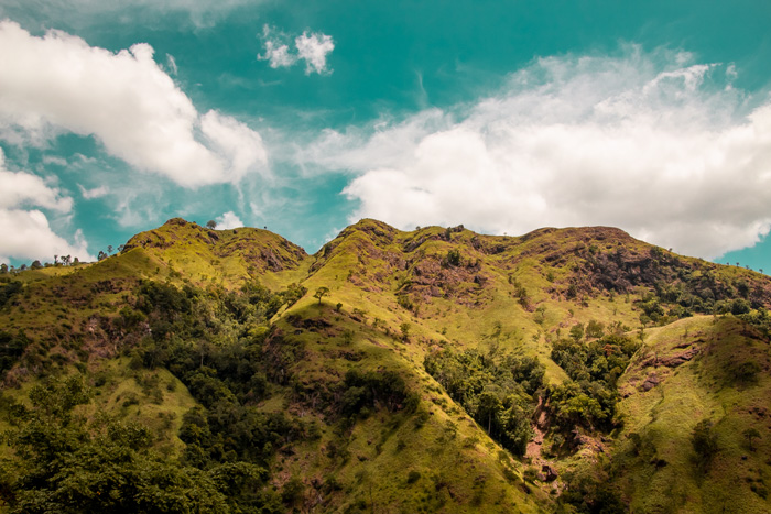 Berglandschaft bei Kandy in Sri Lanka