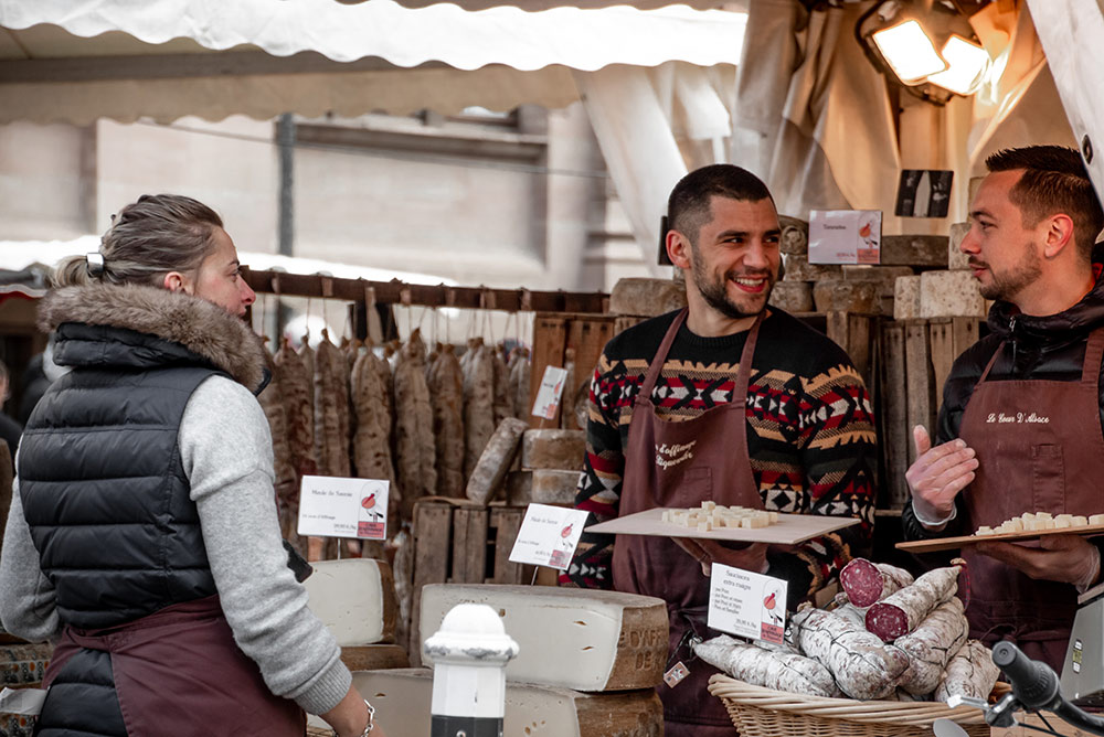 Zentraler Markt in Strasbourg im Elsass